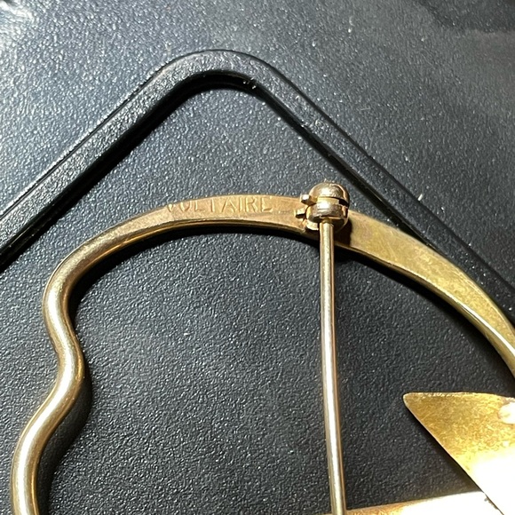 COPY - VERY RARE Vintage Paul Voltaire Designed MCM 14K GOLD Brooch - Picture 7 of 8